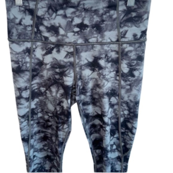 Athleta Gray Tie-Dye Salutation Powervita 7/8 Leggings Sz Small - Picture 6 of 11